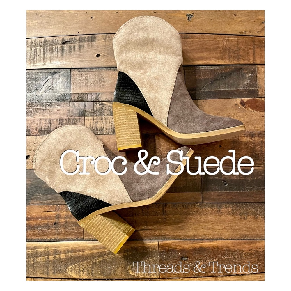 Ava Color Block Tri-Tone Bootie - Picture 3 of 13